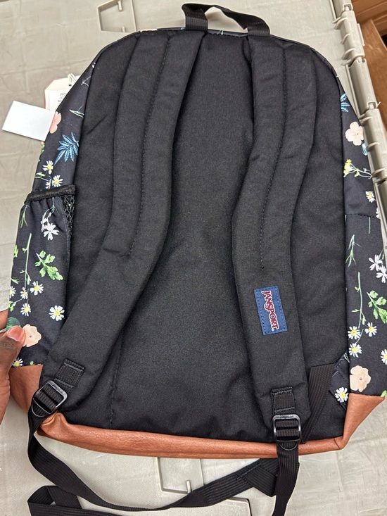 jansport backpack black bouquet SUPERBREAK PLUS in organizer keeps smaller items in place Jansport Black Hibiscus Backpack